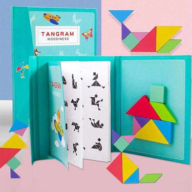 Magnetix BrainBlocks | Estimula el Pensamiento - Tangram Magnético de Madera
